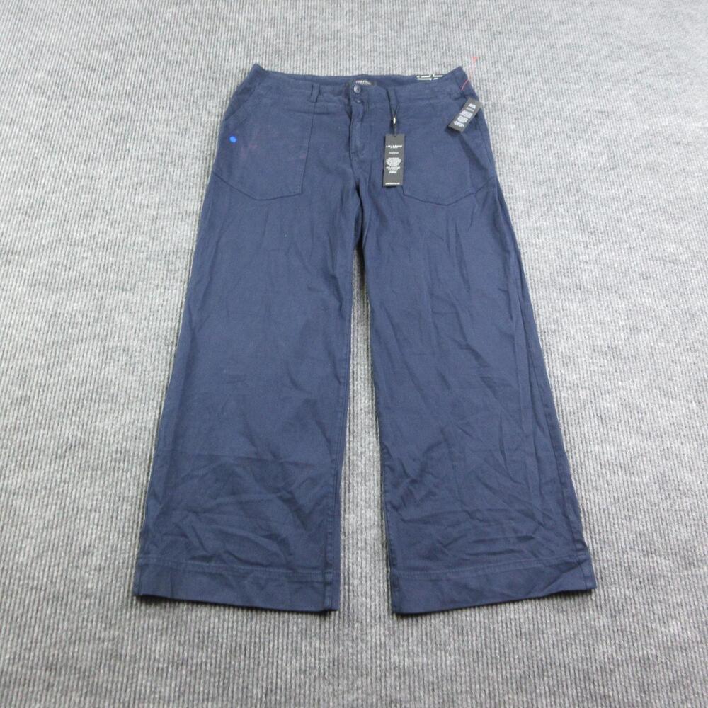 Liverpool Pants Womens 16W Blue Wide Leg Chino Relaxed Twill Stretch 36x30.5*